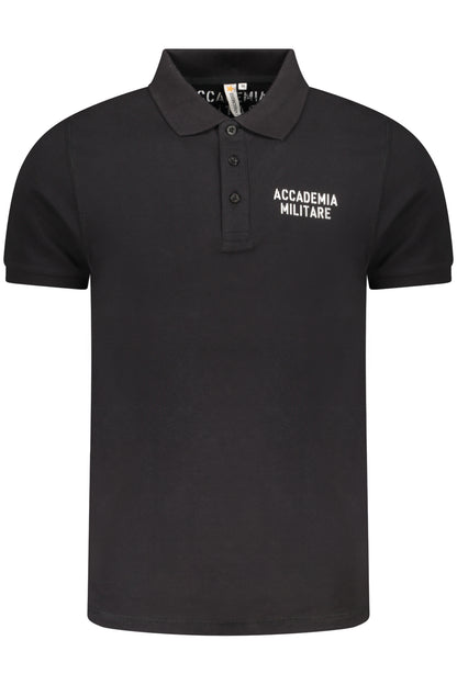 ACCADEMIA MILITARE POLO MANICHE CORTE UOMO NERO