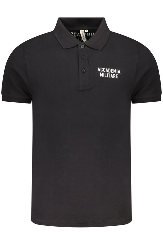 ACCADEMIA MILITARE POLO MANICHE CORTE UOMO NERO