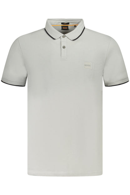 BOSS POLO MANICHE CORTE UOMO GRIGIO