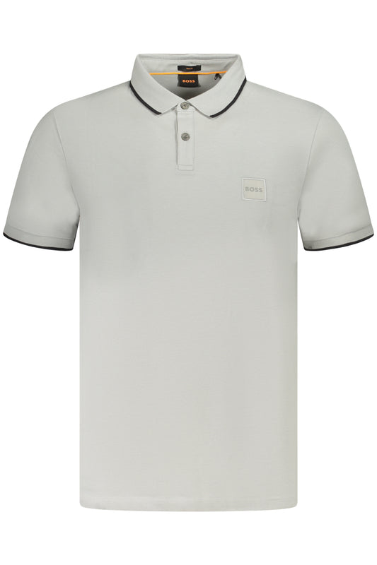BOSS POLO MANICHE CORTE UOMO GRIGIO