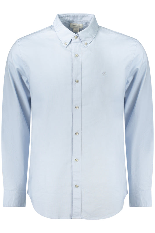 CALVIN KLEIN CAMICIA MANICHE LUNGHE UOMO AZZURRO