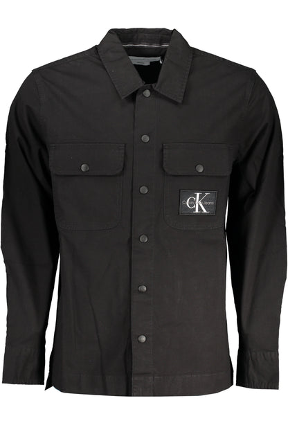 CALVIN KLEIN CAMICIA MANICHE LUNGHE UOMO NERO