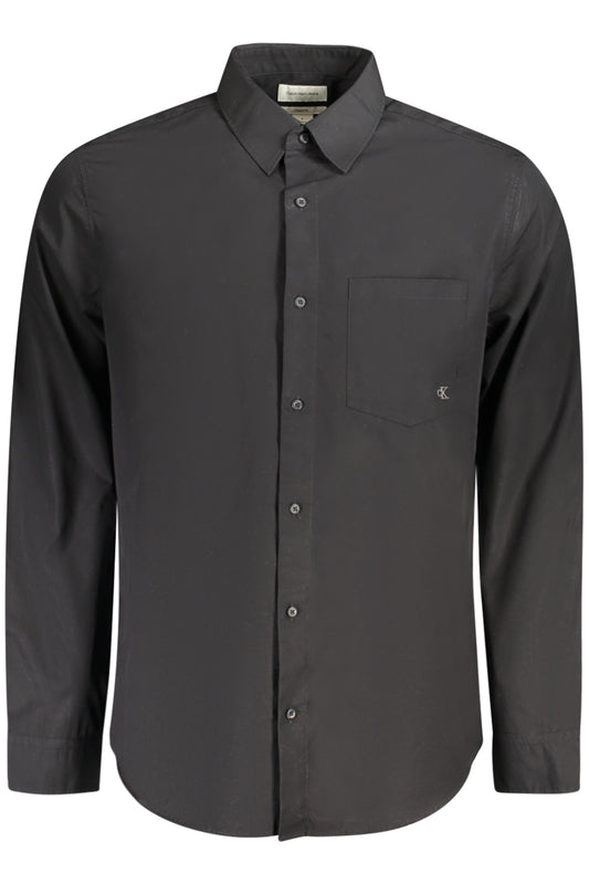 CALVIN KLEIN CAMICIA MANICHE LUNGHE UOMO NERO