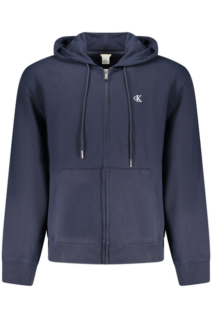 CALVIN KLEIN FELPA CON ZIP UOMO BLU