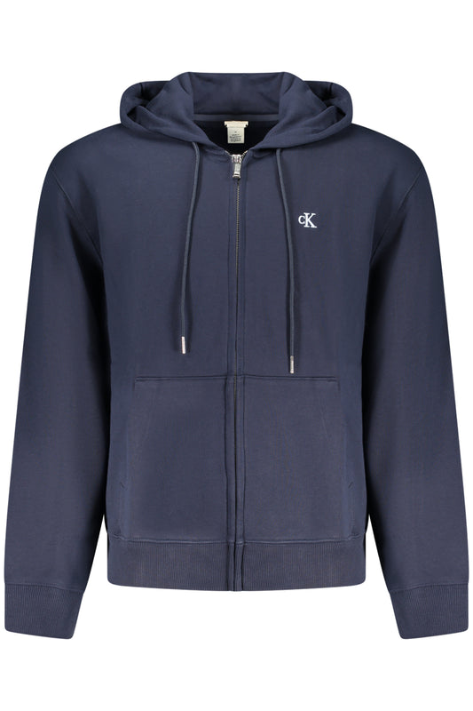 CALVIN KLEIN FELPA CON ZIP UOMO BLU