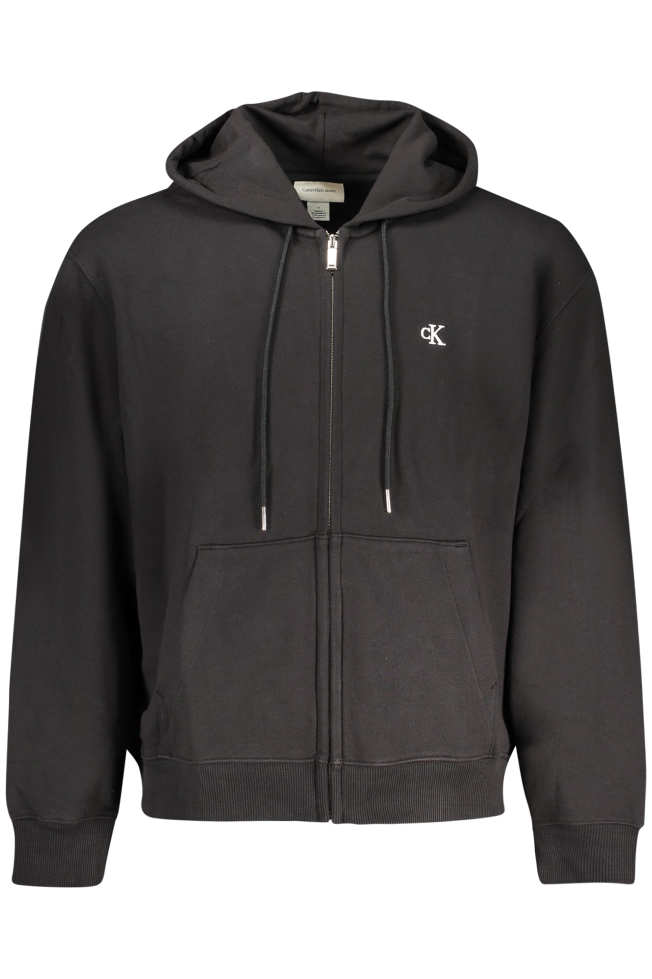CALVIN KLEIN FELPA CON ZIP UOMO NERO