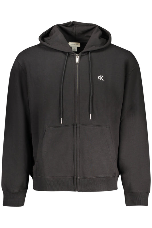 CALVIN KLEIN FELPA CON ZIP UOMO NERO