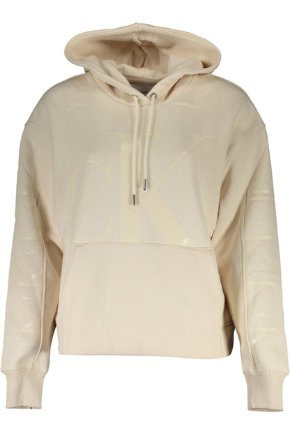 CALVIN KLEIN FELPA SENZA ZIP DONNA BEIGE