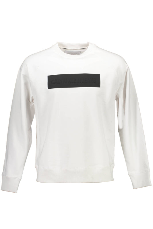 CALVIN KLEIN FELPA SENZA ZIP UOMO BIANCO