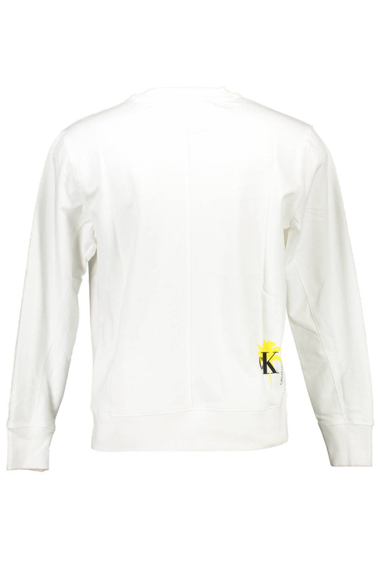CALVIN KLEIN FELPA SENZA ZIP UOMO BIANCO
