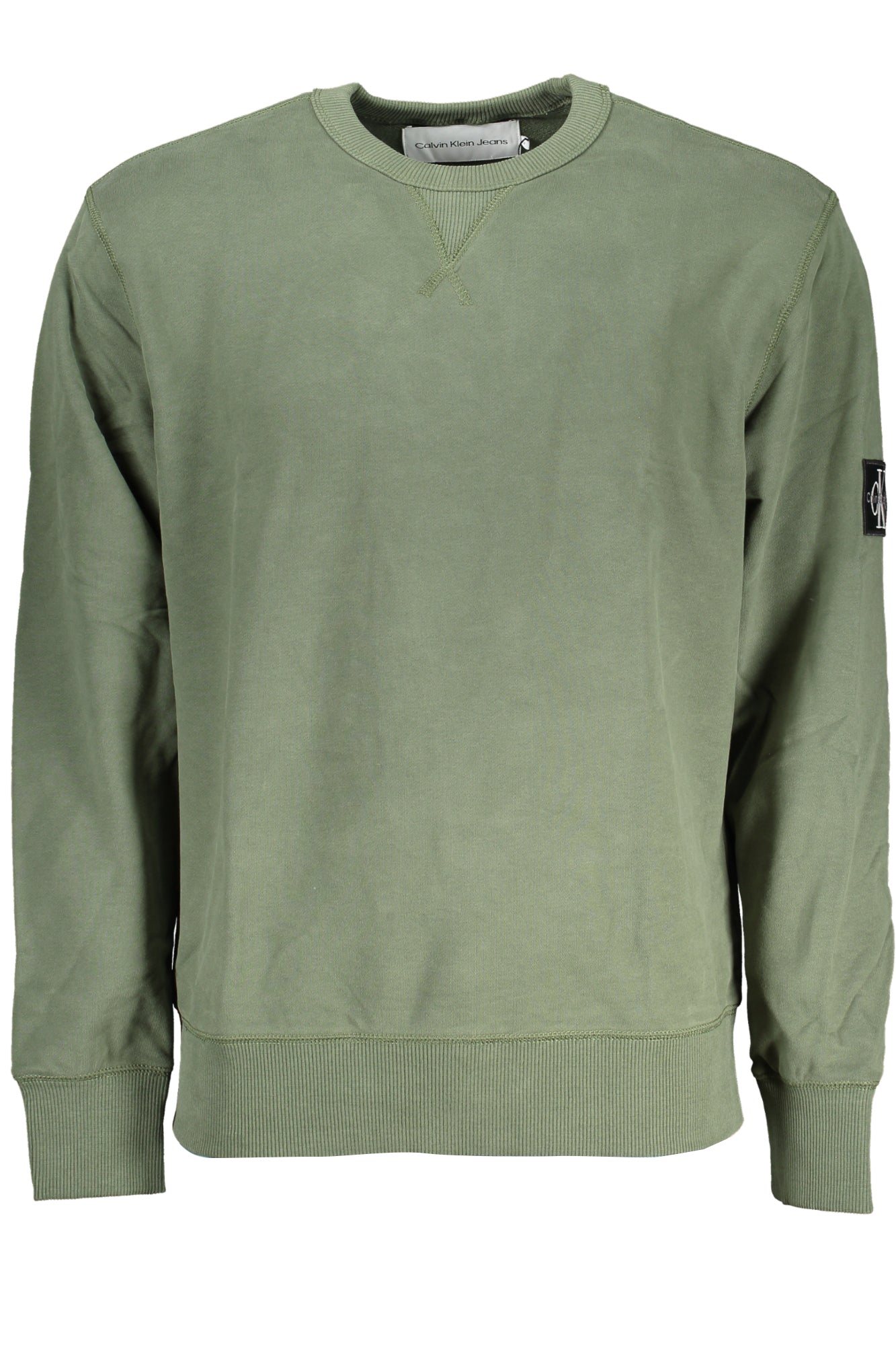 CALVIN KLEIN FELPA SENZA ZIP UOMO VERDE
