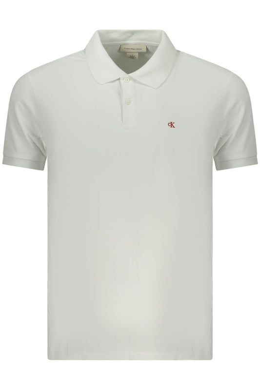CALVIN KLEIN POLO MANICHE CORTE UOMO BIANCO