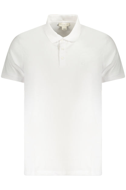 CALVIN KLEIN POLO MANICHE CORTE UOMO BIANCO