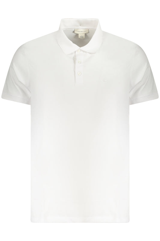 CALVIN KLEIN POLO MANICHE CORTE UOMO BIANCO