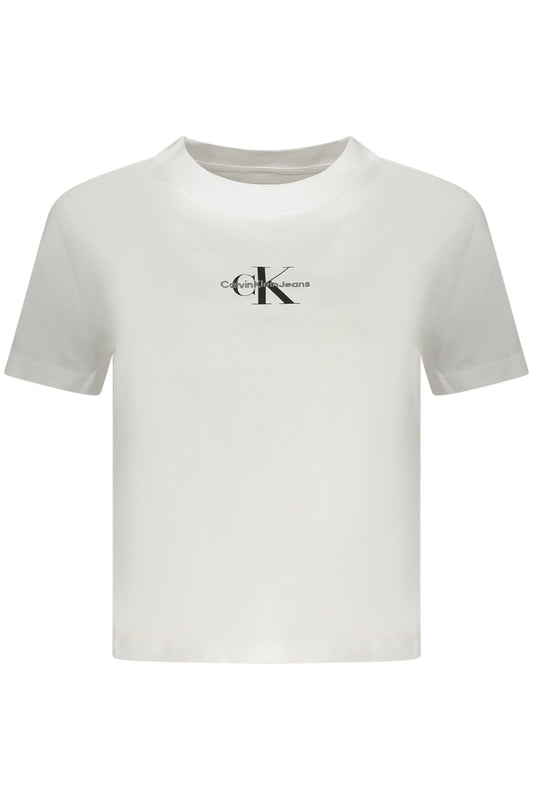 CALVIN KLEIN T-SHIRT MANICHE CORTE DONNA BIANCO