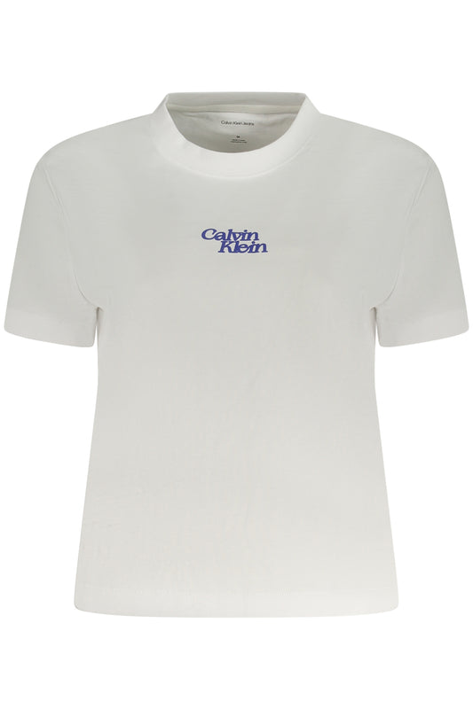 CALVIN KLEIN T-SHIRT MANICHE CORTE DONNA BIANCO