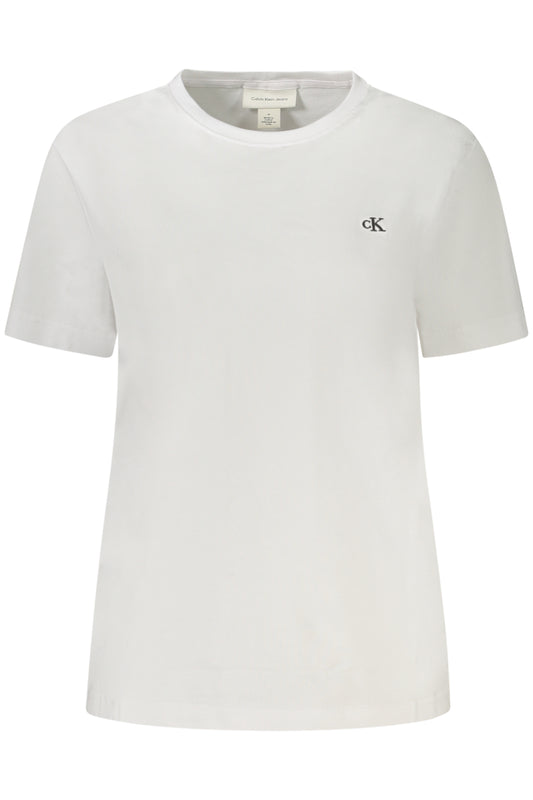 CALVIN KLEIN T-SHIRT MANICHE CORTE DONNA BIANCO