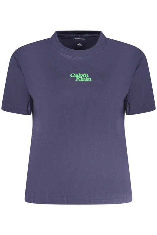CALVIN KLEIN T-SHIRT MANICHE CORTE DONNA BLU