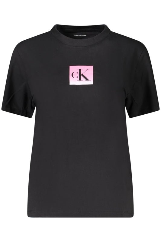 CALVIN KLEIN T-SHIRT MANICHE CORTE DONNA NERO