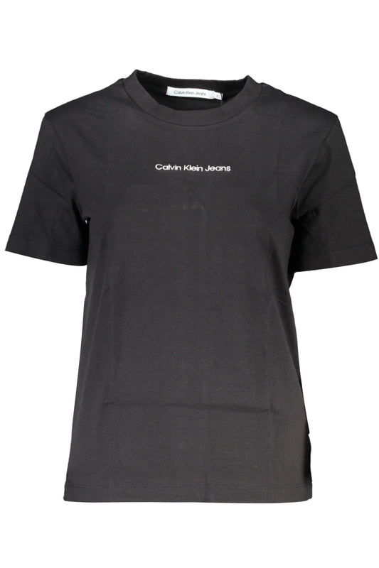 CALVIN KLEIN T-SHIRT MANICHE CORTE DONNA NERO