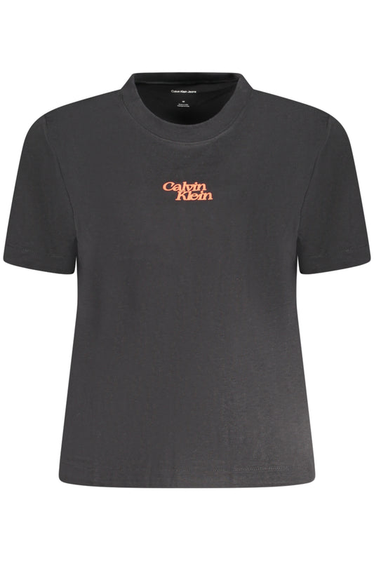 CALVIN KLEIN T-SHIRT MANICHE CORTE DONNA NERO