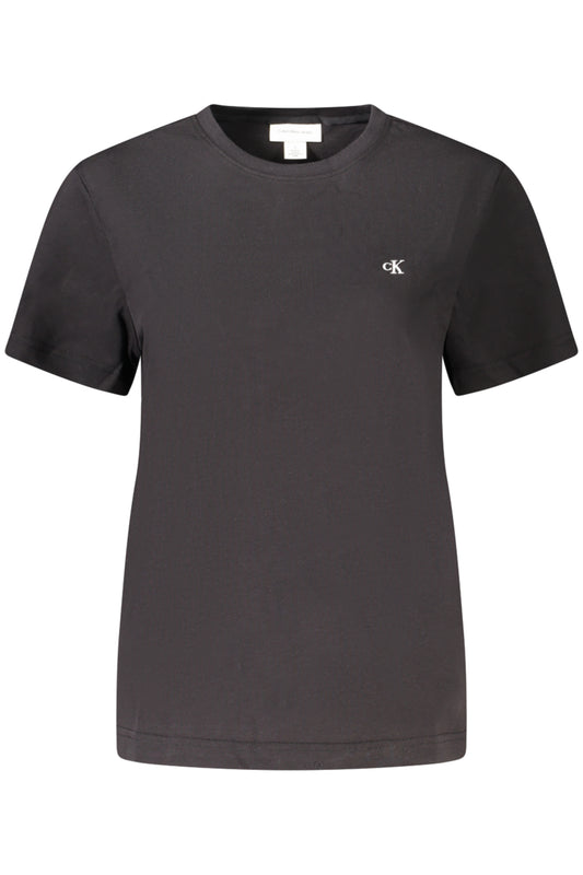 CALVIN KLEIN T-SHIRT MANICHE CORTE DONNA NERO