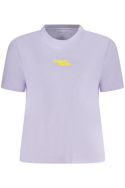 CALVIN KLEIN T-SHIRT MANICHE CORTE DONNA VIOLA