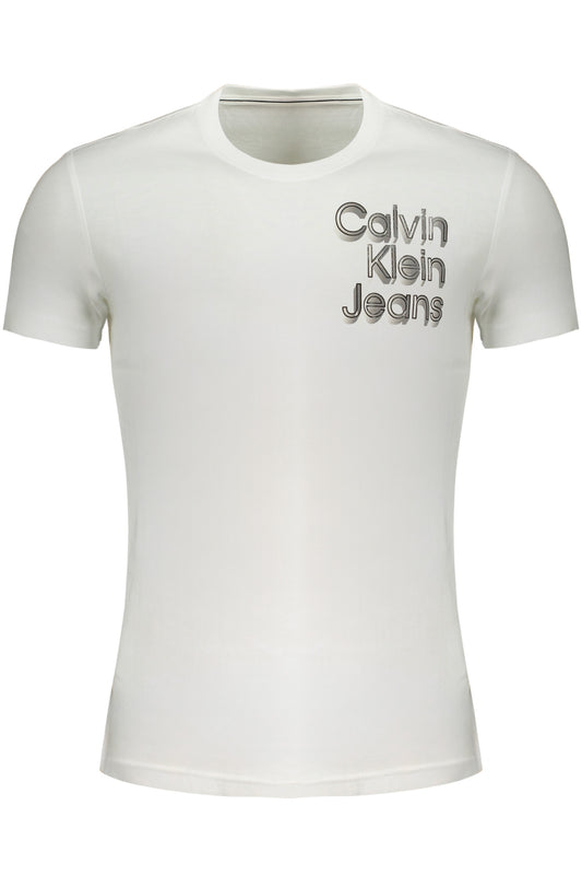CALVIN KLEIN T-SHIRT MANICHE CORTE UOMO BIANCO