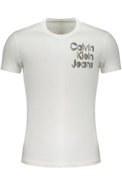 CALVIN KLEIN T-SHIRT MANICHE CORTE UOMO BIANCO