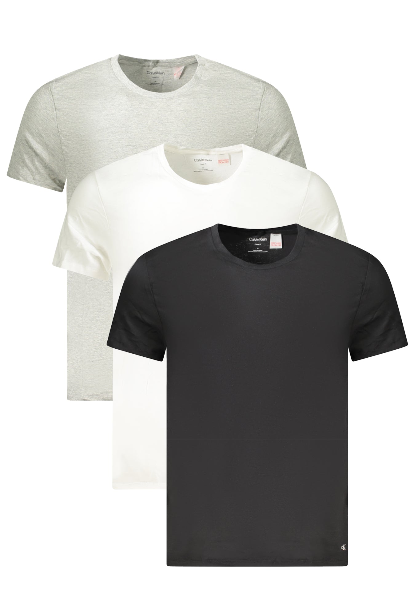 CALVIN KLEIN T-SHIRT MANICHE CORTE UOMO GRIGIO