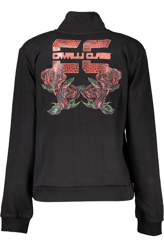 CAVALLI CLASS FELPA CON ZIP DONNA NERO