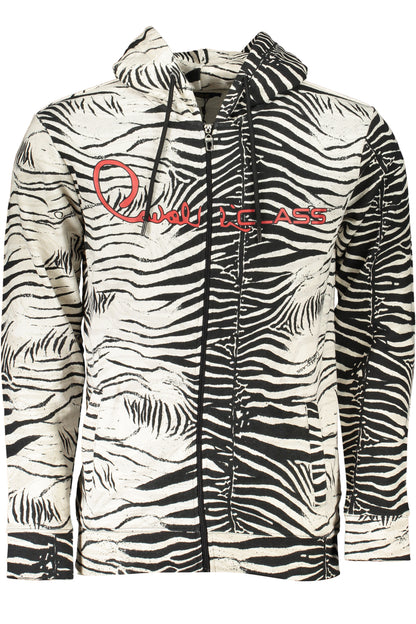 CAVALLI CLASS FELPA CON ZIP UOMO BIANCO