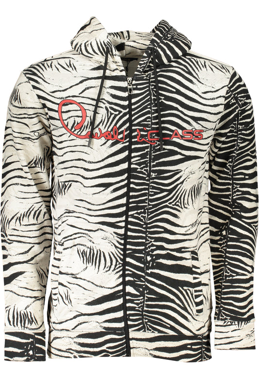 CAVALLI CLASS FELPA CON ZIP UOMO BIANCO