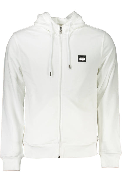 CAVALLI CLASS FELPA CON ZIP UOMO BIANCO