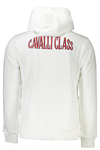CAVALLI CLASS FELPA CON ZIP UOMO BIANCO