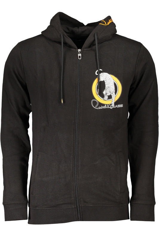 CAVALLI CLASS FELPA CON ZIP UOMO NERO