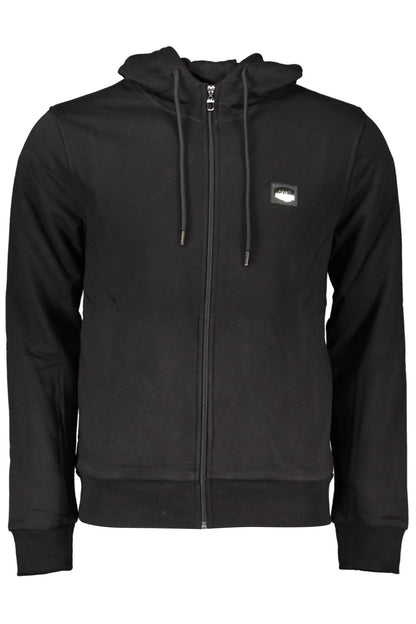 CAVALLI CLASS FELPA CON ZIP UOMO NERO