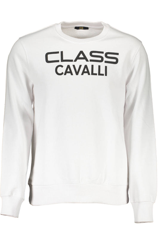 CAVALLI CLASS FELPA SENZA ZIP UOMO BIANCO