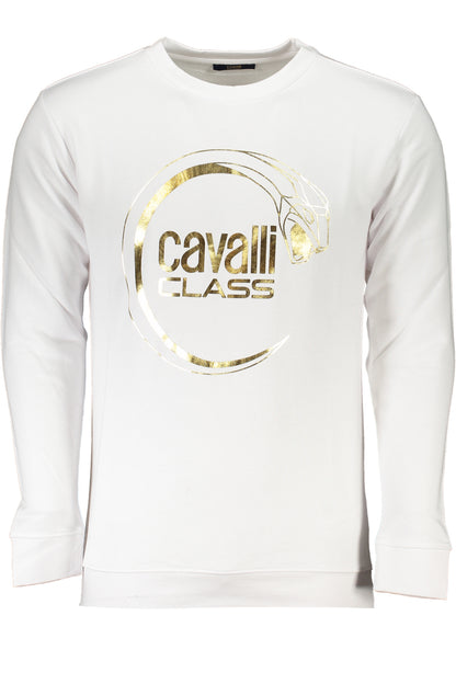 CAVALLI CLASS FELPA SENZA ZIP UOMO BIANCO