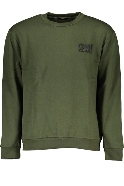 CAVALLI CLASS FELPA SENZA ZIP UOMO VERDE