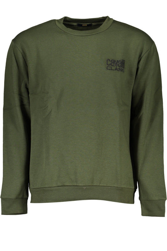 CAVALLI CLASS FELPA SENZA ZIP UOMO VERDE