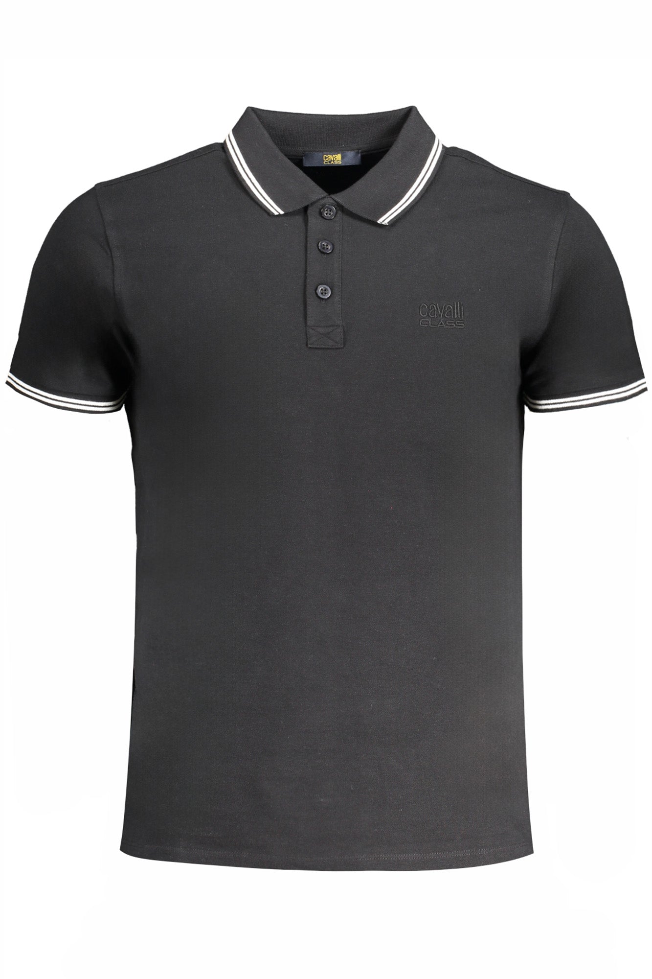 CAVALLI CLASS POLO MANICHE CORTE UOMO NERO