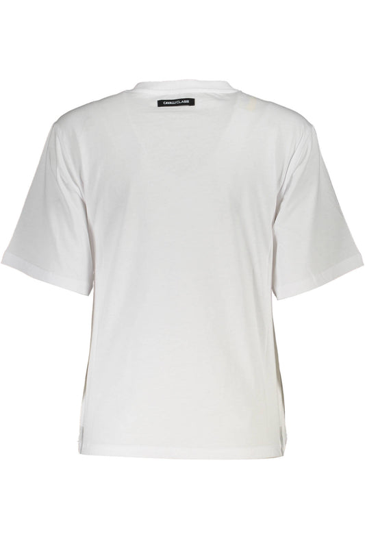 CAVALLI CLASS T-SHIRT MANICHE CORTE DONNA BIANCO