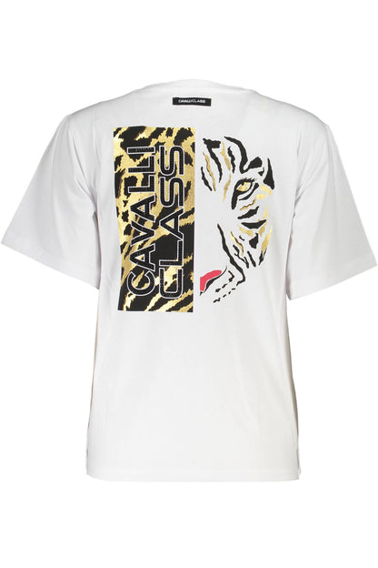 CAVALLI CLASS T-SHIRT MANICHE CORTE DONNA BIANCO