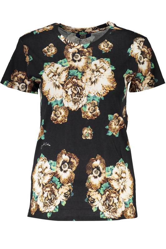 CAVALLI CLASS T-SHIRT MANICHE CORTE DONNA NERO