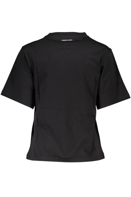CAVALLI CLASS T-SHIRT MANICHE CORTE DONNA NERO