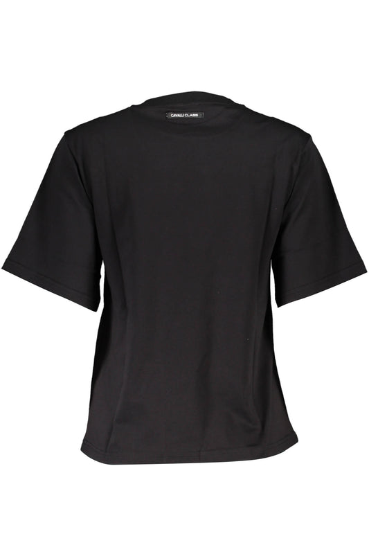 CAVALLI CLASS T-SHIRT MANICHE CORTE DONNA NERO