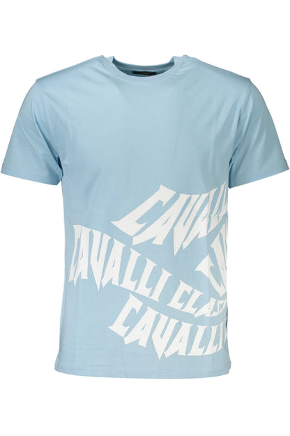 CAVALLI CLASS T-SHIRT MANICHE CORTE UOMO AZZURRO