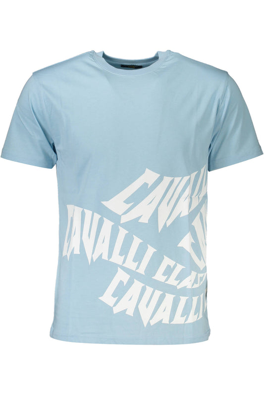 CAVALLI CLASS T-SHIRT MANICHE CORTE UOMO AZZURRO