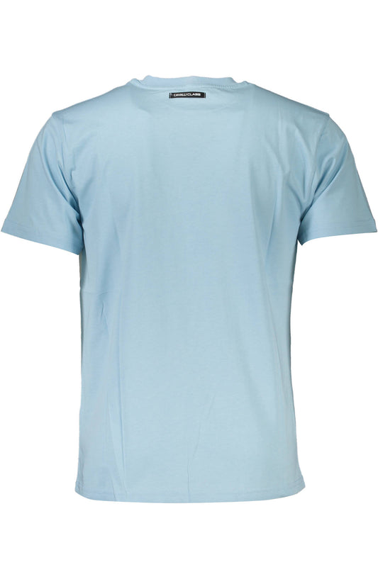 CAVALLI CLASS T-SHIRT MANICHE CORTE UOMO AZZURRO